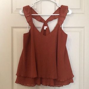 Burnt orange tank top blouse
